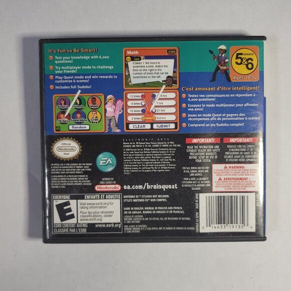 Brain Quest Grades 5 & 6 - Nintendo DS - Picture 2 of 4